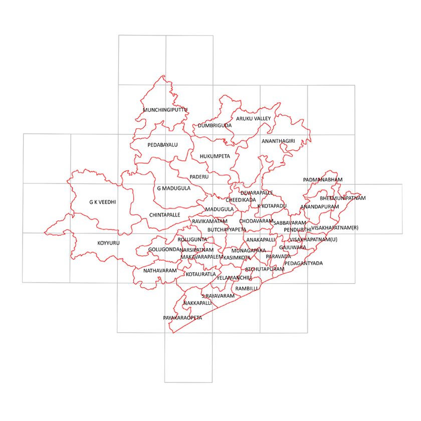Storm surge inundation map for cyclone with wind speed 